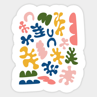 Abstract Scandinavian Cut Out Shapes Sticker